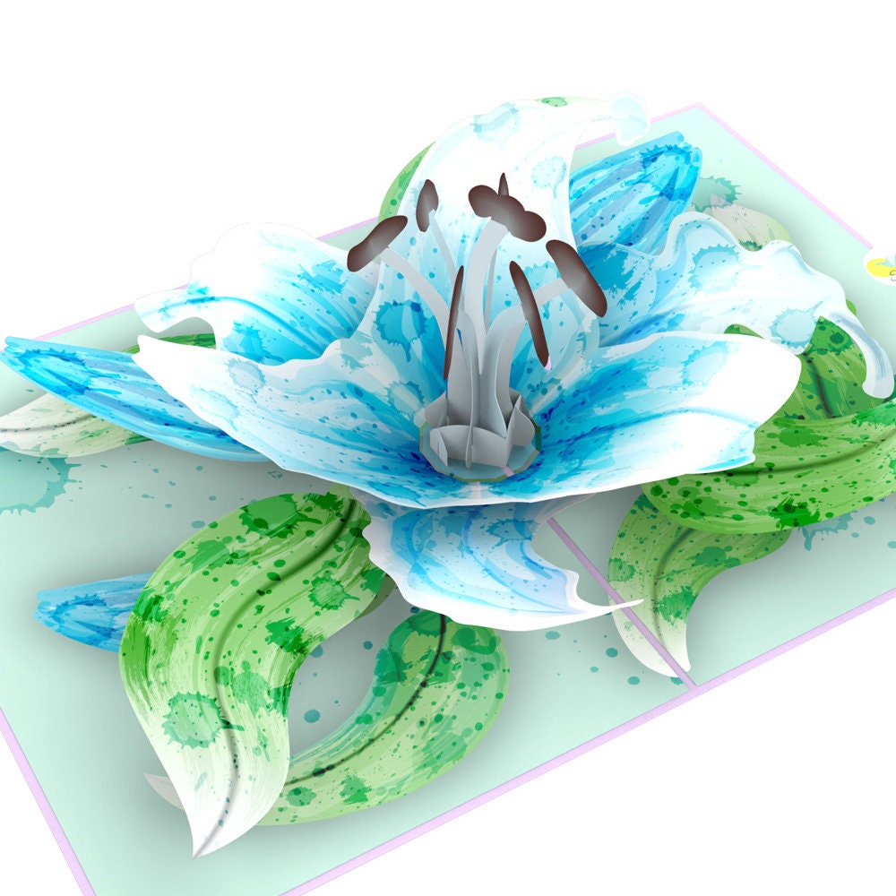 Pop up Card 3D Colorful Lily Colorful Lily Gift 15 X 20 Cm - Etsy