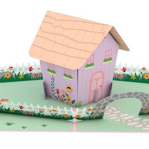 Tarjeta emergente 3D casa dulce hogar felicidad solo tarjetas de felicitación 15 x 20 cm