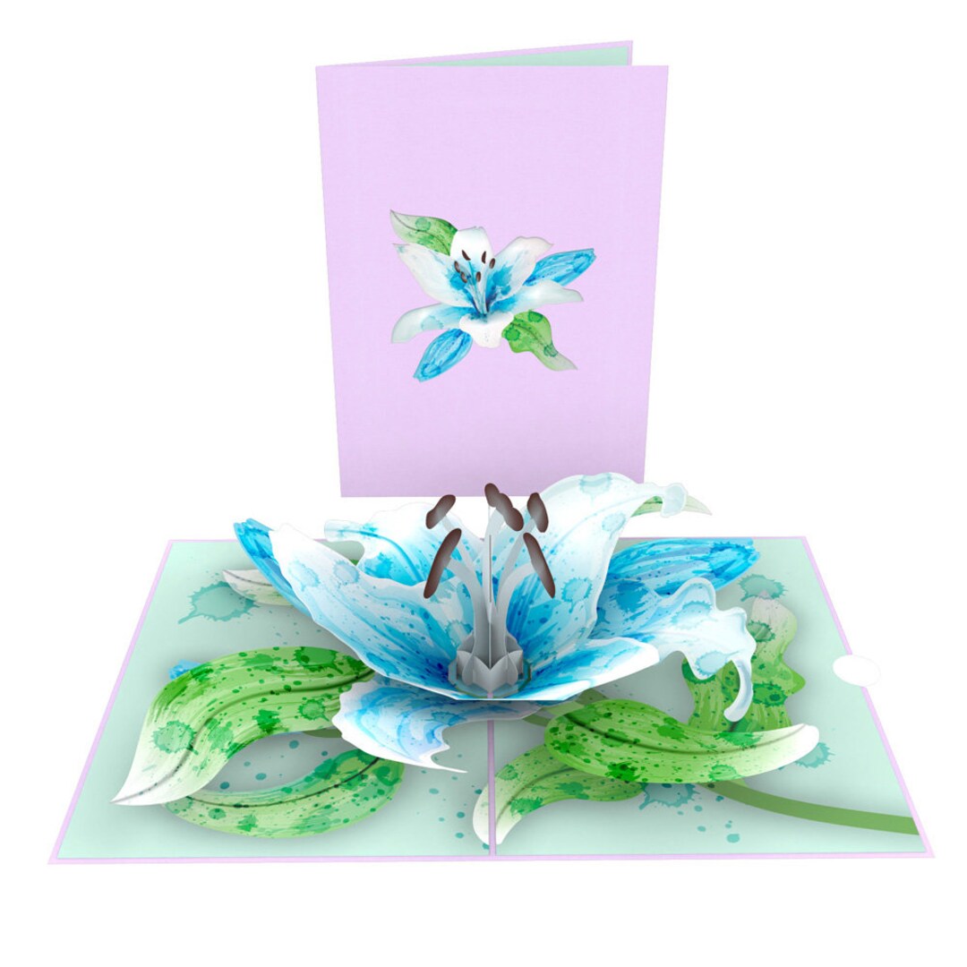 Pop up Card 3D Colorful Lily Colorful Lily Gift 15 X 20 Cm - Etsy
