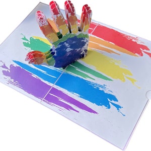 Carte Pop Up 3D Pride Love is Love Carte Cadeau 15 x 20 cm