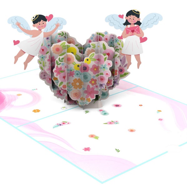 Pop Up Card 3D Liebesengel Love Angel Geschenk Karte Grußkarten 15x20 cm