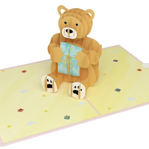 Ours Ours Cadeau Hourra Carte Pliante Carte Pop-Up Carte 3D