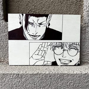 Gojo and Geto Art Canvas Drawing Panel JJK236 | Jujutsu Kaisen | Gojo Art | Geto Art