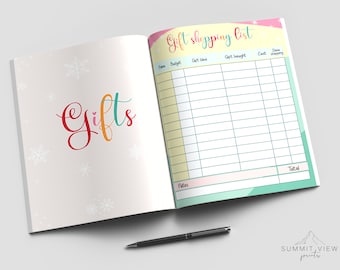 Groovy Christmas Planner Printable: Holiday Shopping List, Gift Budget (PDF)