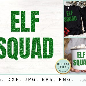 Elf Squad Svg PNG Design Elf Christmas SVG Files for Cricut Christmas Tree Svg Cricut Svg Winter Theme Svg Christmas Tag Svg Gift Tag Svg