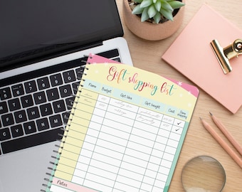Groovy Christmas Planner Printable: Gift List, Budget (PDF)
