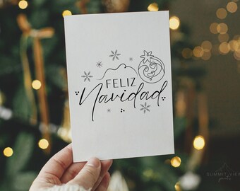 Feliz Navidad SVG, Christmas Ornament Design (Digital Download)