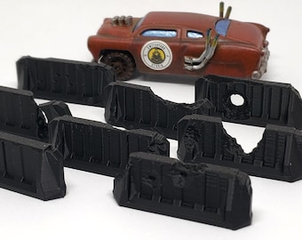 Jersey Barriers 1:64/20mm Scale Tabletop Terrain