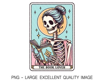 Carta del Tarot para Amantes de los Libros PNG, Diseño Literario (Solo Digital)
