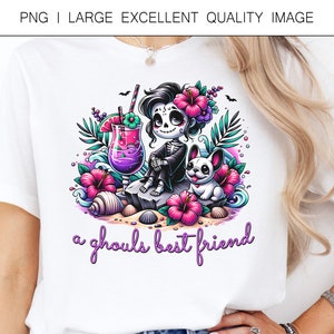 Ein bester Freund der Ghouls Französische Bulldogge PNG für Shirt Design, Wandkunst, Sublimation, DTF-Druck usw. Nur digital