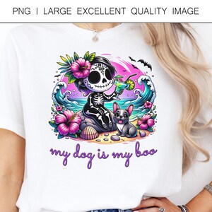 Mein Hund ist mein Boo Frenchie Mom Shirt Design PNG Spooky Sommer Design für Wandkunst, Sublimation, DTF-Druck usw. Nur digital