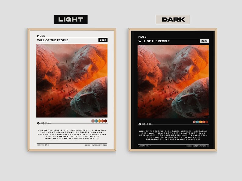 Muse 3 Set Album Poster / Muse Band Poster / Will of the Etsy