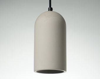 Lampe ronde minimaliste pendante en béton, luminaire à cylindre en béton brut, éclairage à cylindre design, design scandinave, accessoires