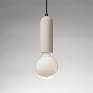 Concrete Minimalist Pendant Round Lamp, Raw Concrete Cylinder Chandelier, Design Cylinder Lighting, Scandinavian Design, IGLOO SLIM