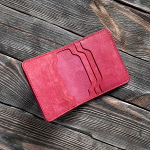 Leder Geldbeutel für Karten und Bargeld - Handgefertigte Brieftasche für Männer