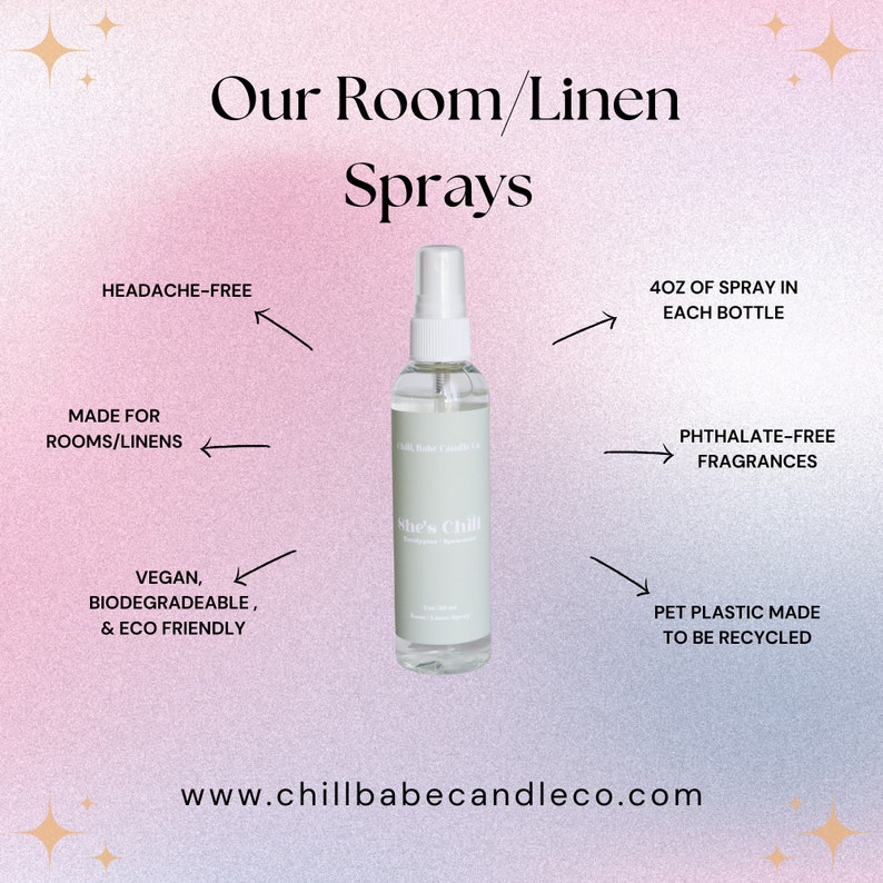ChillBabeCandleCo Room and Linen Spray - Thumbnail 3