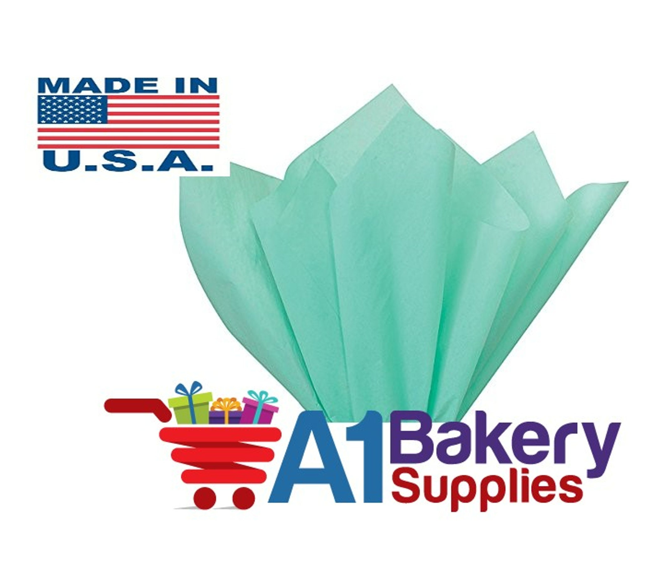Aqua Blue Tissue Paper Squares, Bulk 24 Sheets Large 20 Inch x 30 Inch, 24  Sheets - Fry's Food Stores