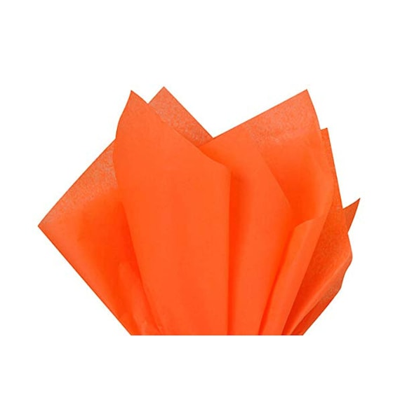 Orange Tissue Paper Squares, Bulk 100 Sheets, Premium Gift Wrap