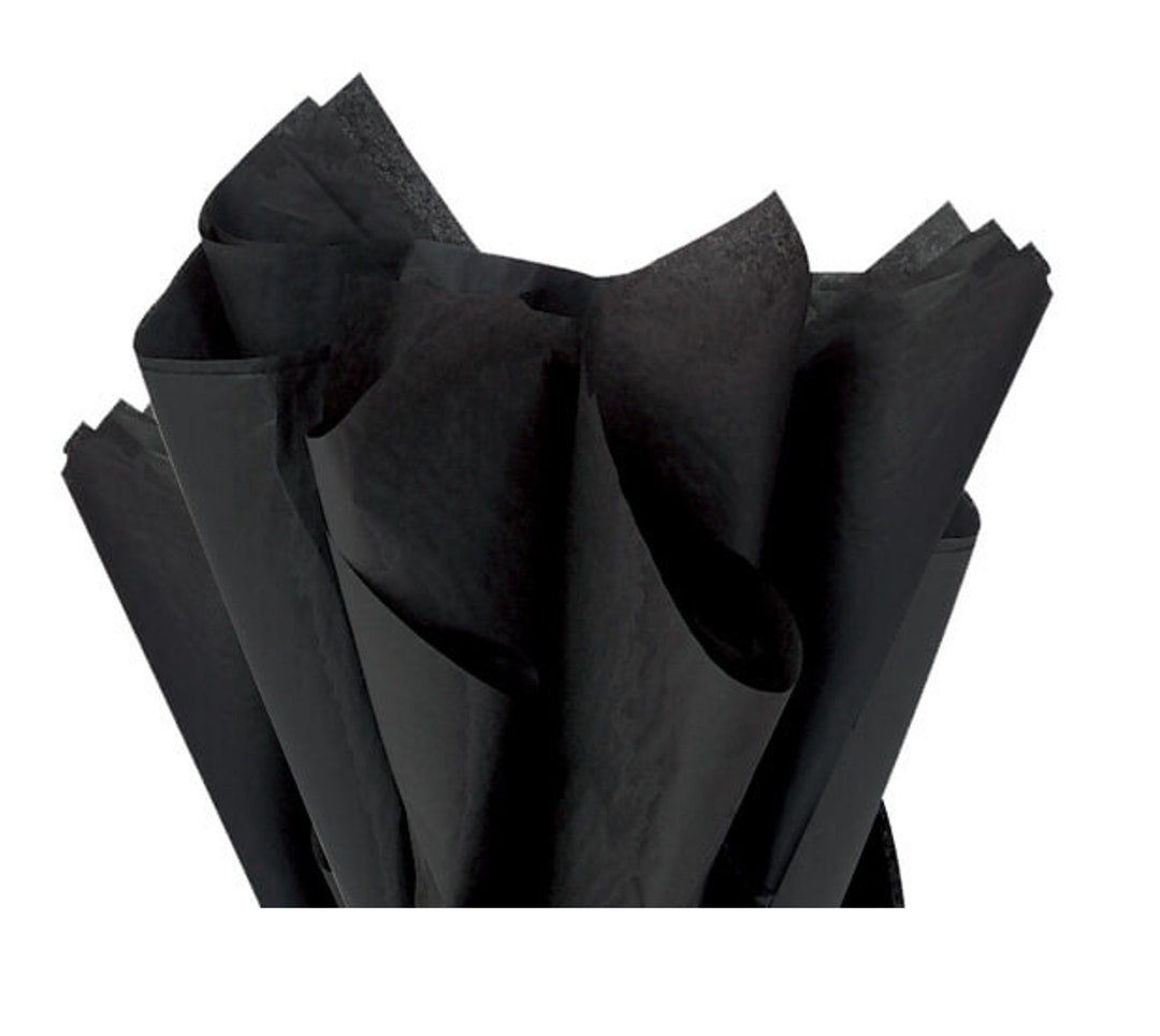 Gift Wrap Tissue Paper Black 20x26 for Gift Bag Wedding Party 20 Sheet