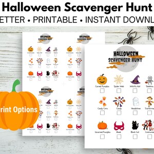 Halloween Scavenger Hunt Printable | Halloween Scavenger Hunt for Kids | Halloween Game Printable | Halloween Party | Halloween Activity