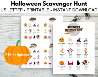 Halloween Scavenger Hunt Printable | Halloween Scavenger Hunt for Kids | Halloween Game Printable | Halloween Party | Halloween Activity