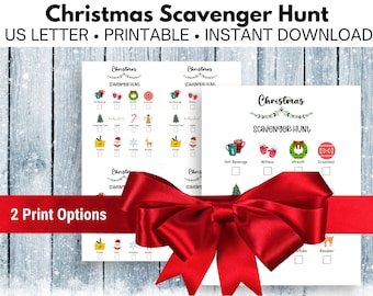 Christmas Scavenger Hunt Printable | Kids Christmas Activities | Scavenger Hunt Christmas Party | Classroom Christmas Scavenger Hunt