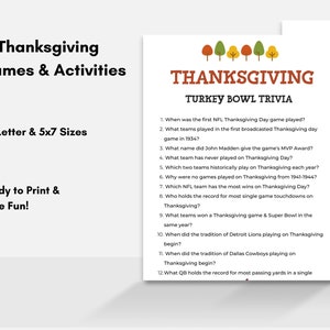 Thanksgiving Printable Kids Thanksgiving Printable Game Thanksgiving Games Printable Thanksgiving Games Thanksgiving Game Bundle image 2