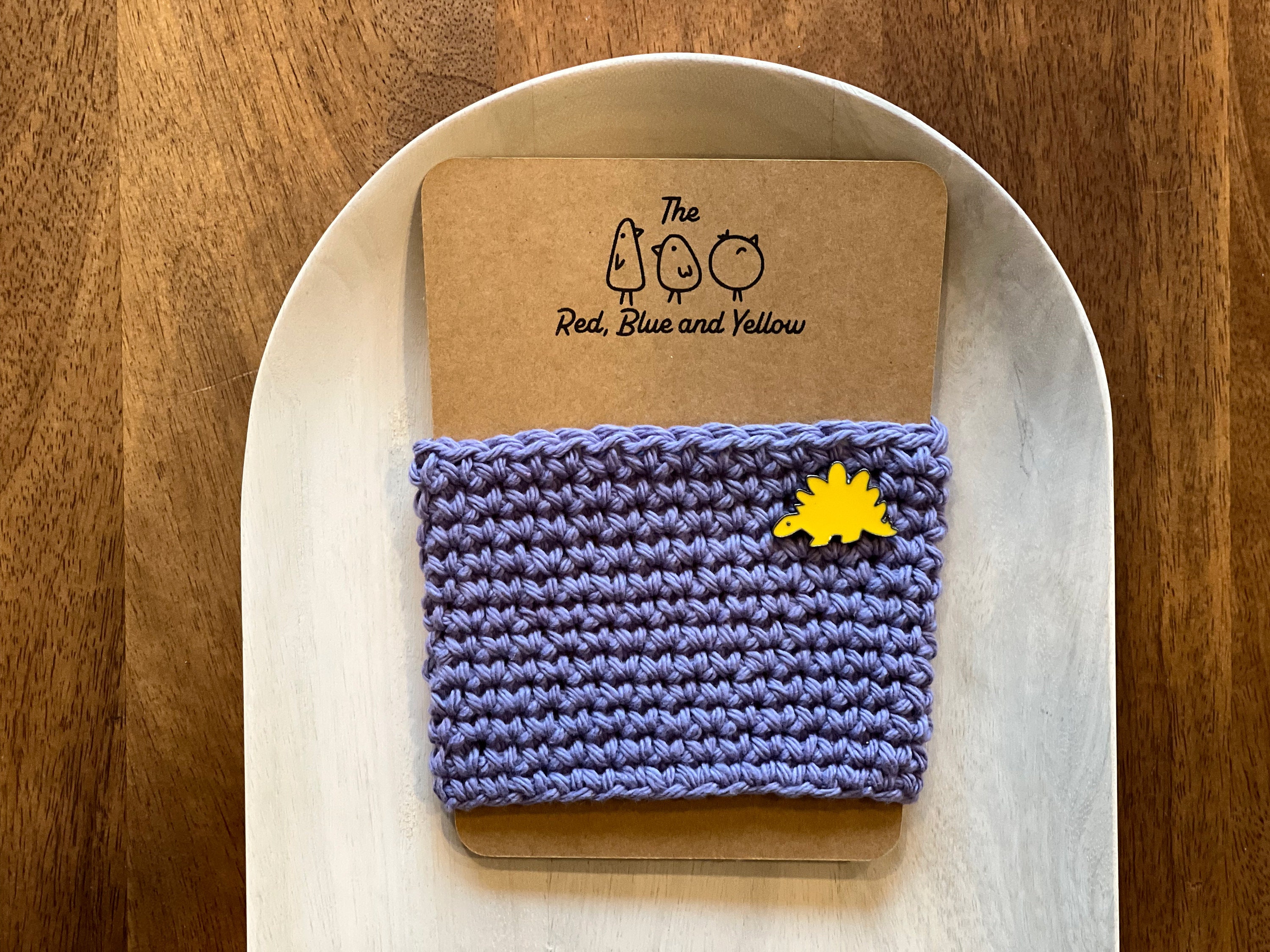 Yellow Dinosaur | crochet cup sleeve, crochet cup cozy, funny cup cozy, cup cozy, cup sleeve, gifts for her, gifts for him, cute gifts