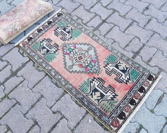 2x4 İnspired Handmade Vintage Turkish Rug, 1.9x3.5 Ft, Bohemian Rug, Accent Doormat Bathroom Rug 4x6, Housewarming Gift, Rug 6x10