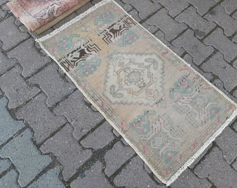 2x3 Unique Vintage Handmade Turkish Rug , Antique Rug , 1.8x3Ft , Bohemian Rug, Accent Doormat Bathroom Rug , Housewarming Gift