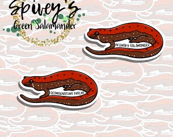 Northern Dusky Salamander Sticker Desmognathus fuscus Sticker Herpetology Amphibian Salamander Sticker