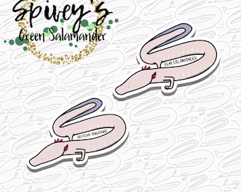 Olm Salamander Sticker Proteus anguinus Sticker Herpetology Amphibian Salamander Sticker
