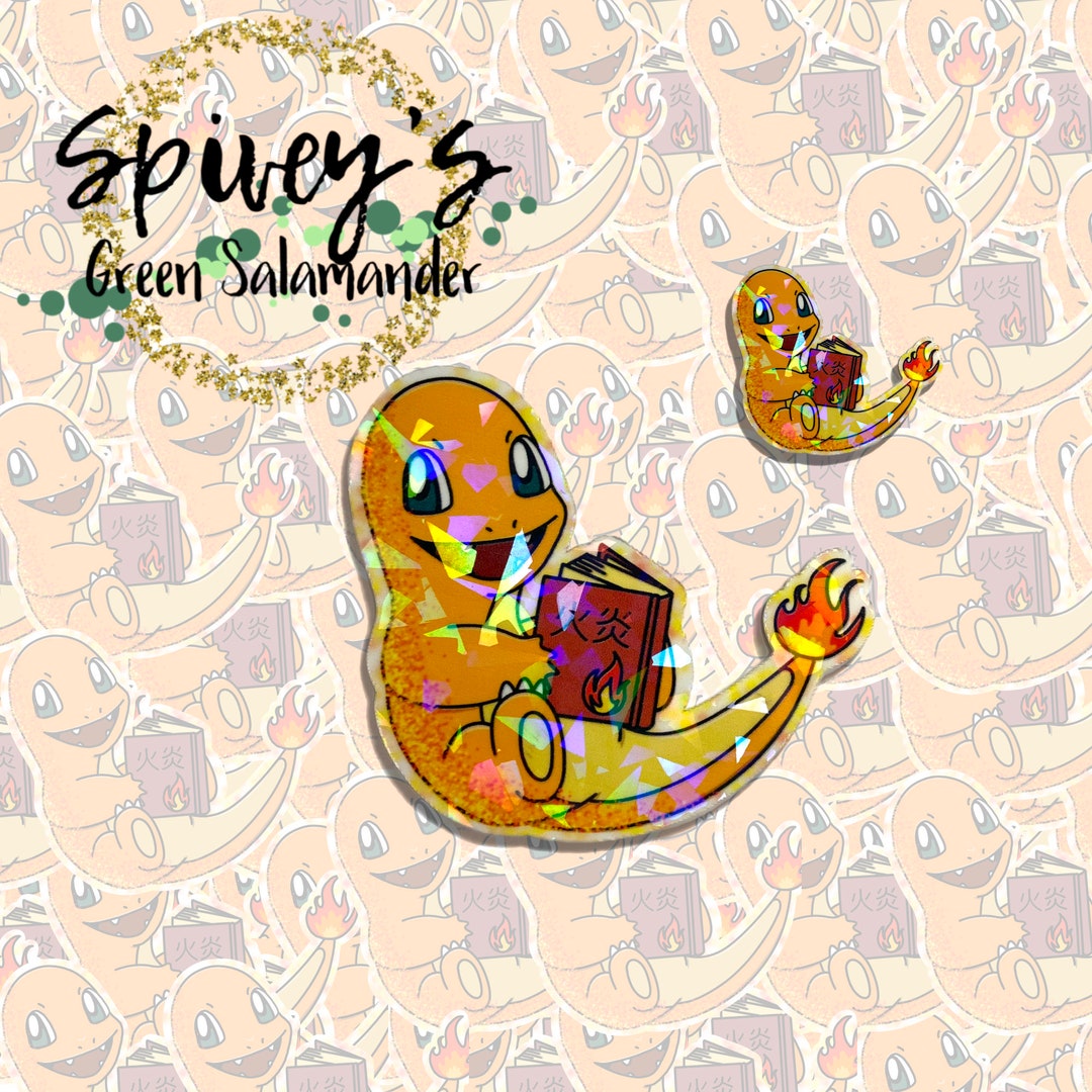 Charmander Reading Sticker - Etsy