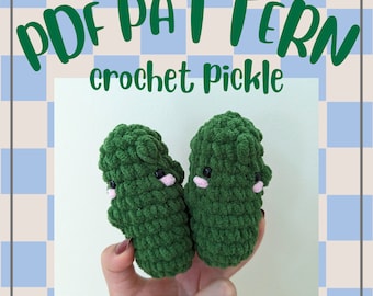 Schema PDF per un cetriolino all&#39;uncinetto / Amigurumi per principianti / idee regalo