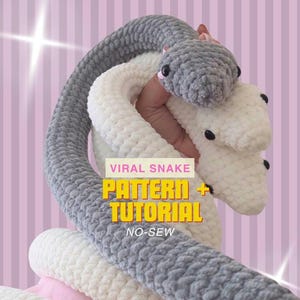 Snake crochet pattern and tutorial / viral crochet snake / Amigurumi snake pattern / beginner friendly crochet pattern