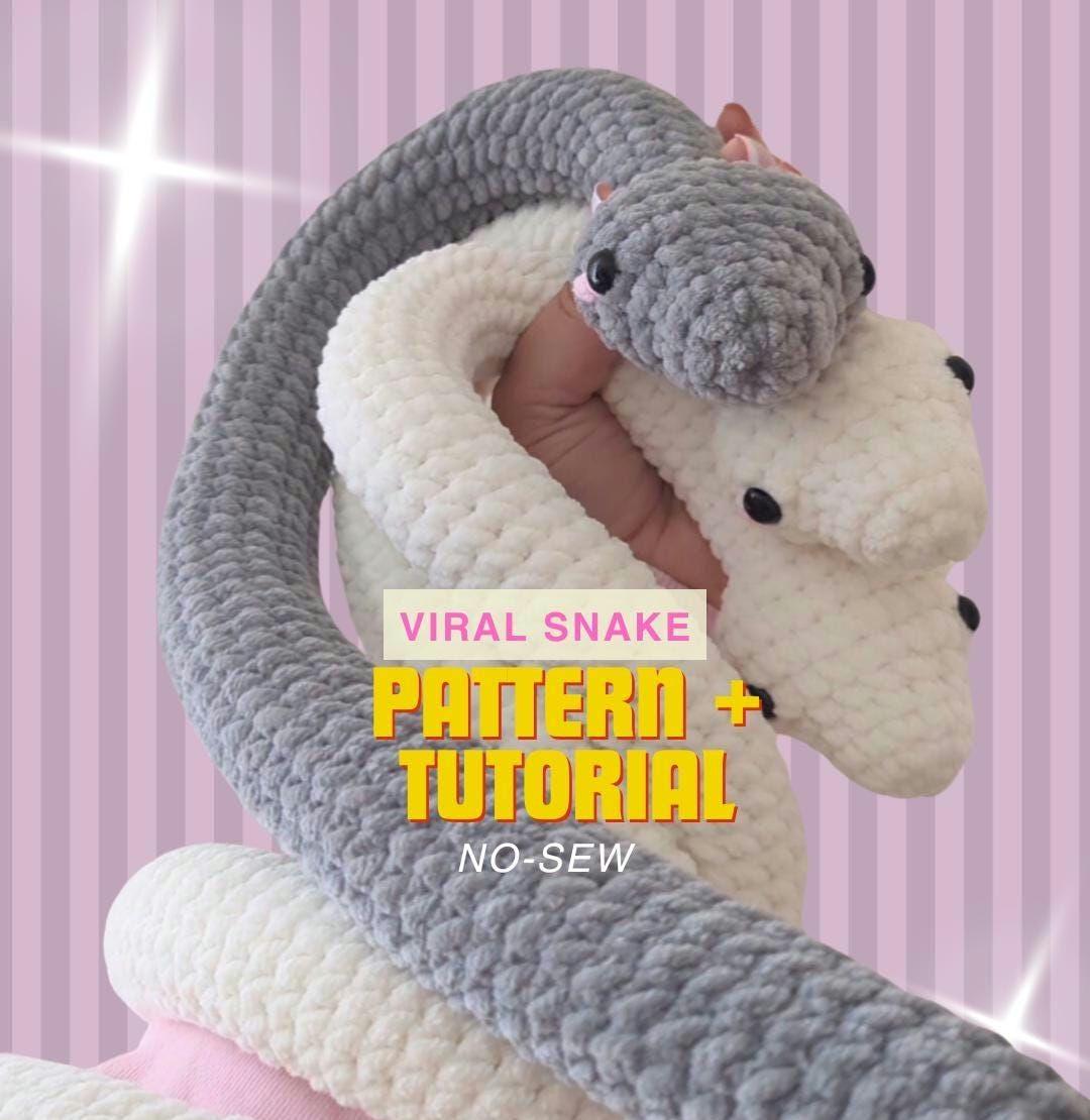 Schema e tutorial per realizzare un serpente all'uncinetto / serpente virale all'uncinetto / schema per realizzare un serpente amigurumi / schema per realizzare un serpente all'uncinetto per principianti