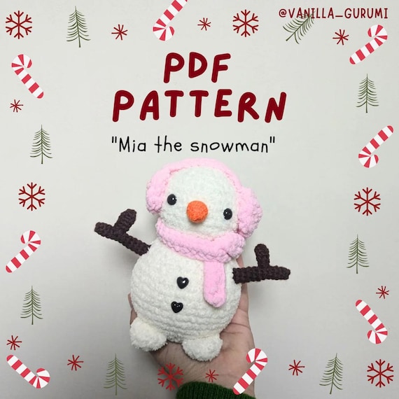 Amigurumi snowman crochet PDF pattern | Christmas crochet pattern