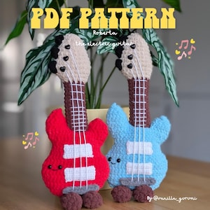 Haakpatroon voor een elektrische gitaar (PDF) / gitaar haken / muziek haken / haakpatroon geschikt voor beginners