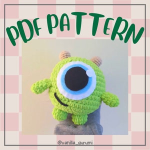 Mike Wazowski crochet PDF pattern / montersinc pattern / patrón / amigurumi / gift ideas