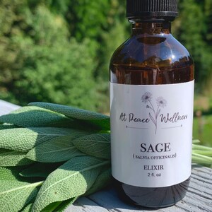 Sage Elixir, salvia officinalis, herbal extract