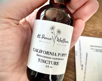 California Poppy Tincture, eschscholzia californica, herbal extract