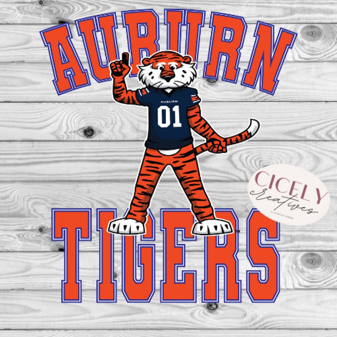 Auburn Tigers Sublimation Vintage Retro Aubie Football Etsy