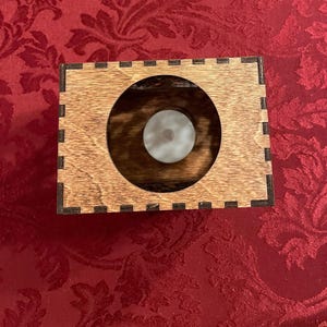 Tree Of Life Holder, Wood Tealight Lantern with Battery Candle image 6