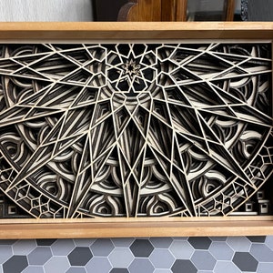 Transform your home into a cozy sanctuary with this laser cute wooden mandala. This spiritual wall decor is sure to captivate and inspire anyone who lays eye on it. This laser cut mandala art gives your space a warm impression. Spiritual Gift Idea.