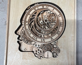Steampunk Wall Art – Wooden Multilayer Wall Art – Steampunk Layered Mandala – Steampunk Wall Decor – Mandala Face Art – Time Gear Wall Art