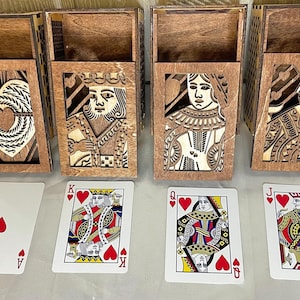 Playing Card Box – Unique Groomsmen Gift - Father's Day Gift – Gifts for Gamers – Card Storage Box – Playing Card Holder –Unique Poker Box