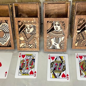 PLAYING CARD BOX – Unique Groomsmen Gift - Father's Day Gift – Gifts for Gamers – Card Storage Box – Playing Card Holder –Unique Poker Box