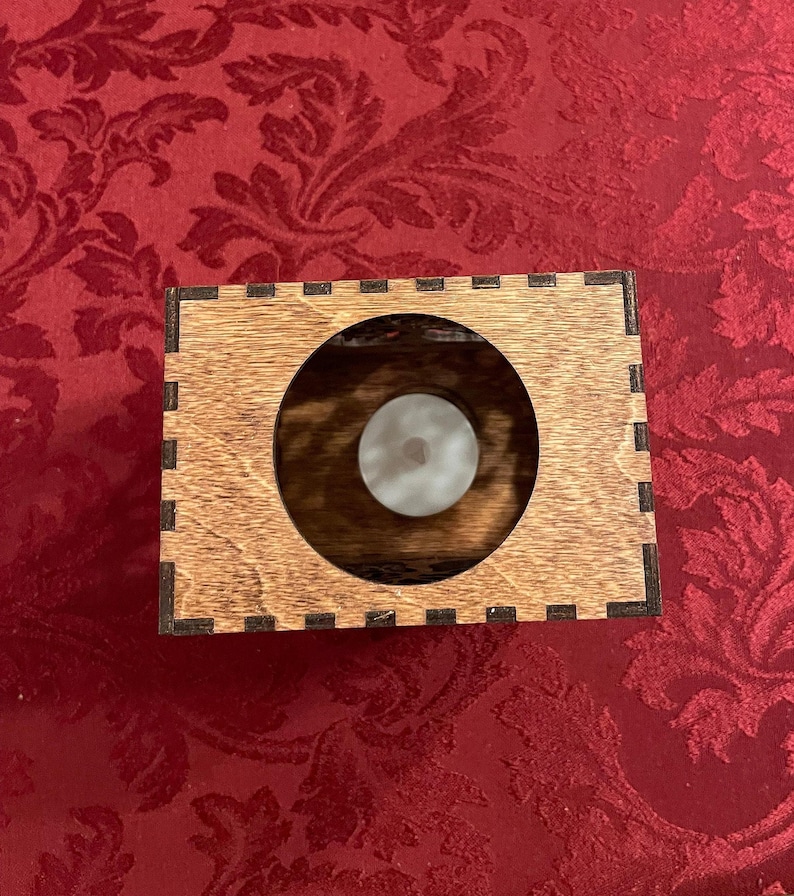 Tree Of Life Holder, Wood Tealight Lantern with Battery Candle image 5
