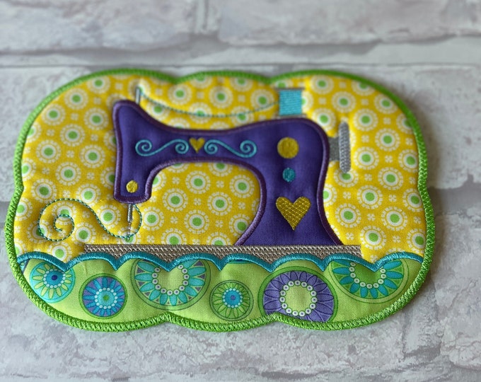Mug Rug Sewing Machine, Mug Rug, Hostess Gift, Coffee Mat Etsy