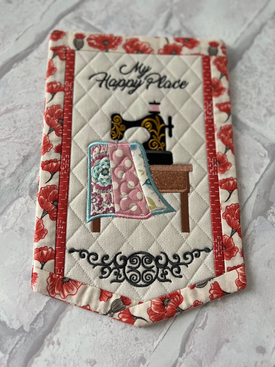 Sewing Themed Wall Hanging My Happy Place Wall Hanging Etsy